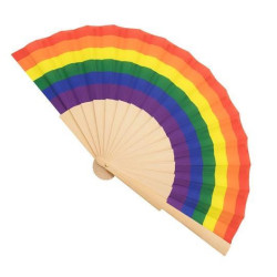 Éventail Arc-en-ciel 23cm