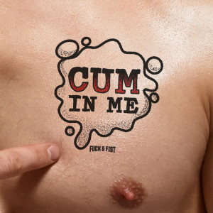 Tatouage temporaire CUM IN ME 9 x 8.5cm