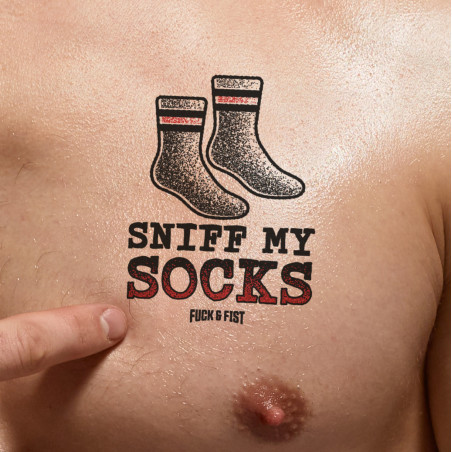 Tatouage temporaire SNIFF MY SOCKS de Fuck & Fist