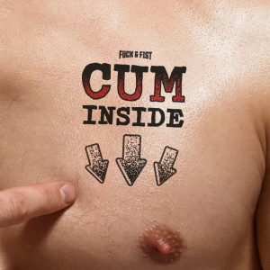 Tatouage temporaire CUM INSIDE 8.5 x 7cm