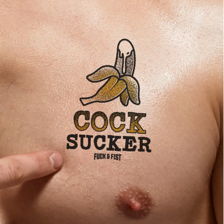 Tatouage temporaire COCK SUCKER de Fuck & Fist