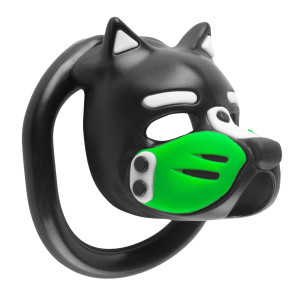 Cage de chasteté PUPPY 4.5 x 3.2 cm Noir-Vert