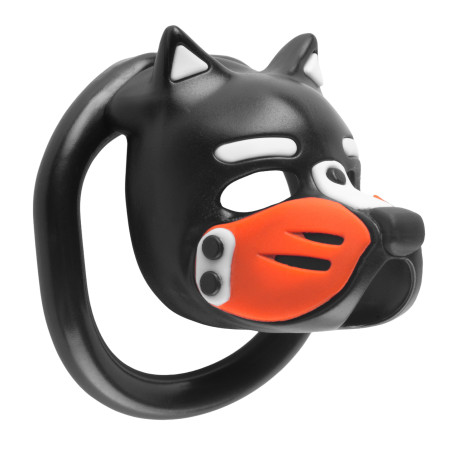 Cage de chasteté PUPPY Noir-Orange 4.5 x 3.2 cm de CockLock