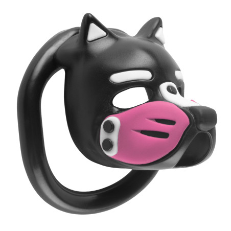 Cage de chasteté PUPPY Noir-Rose 4.5 x 3.2 cm de CockLock