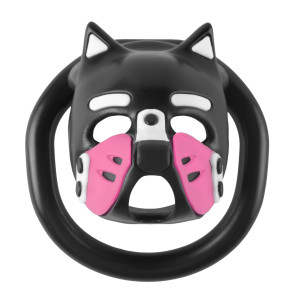 Cage de chasteté PUPPY Noir-Rose 4.5 x 3.2 cm de CockLock