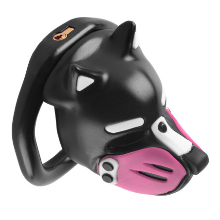 Cage de chasteté PUPPY Noir-Rose 4.5 x 3.2 cm de CockLock