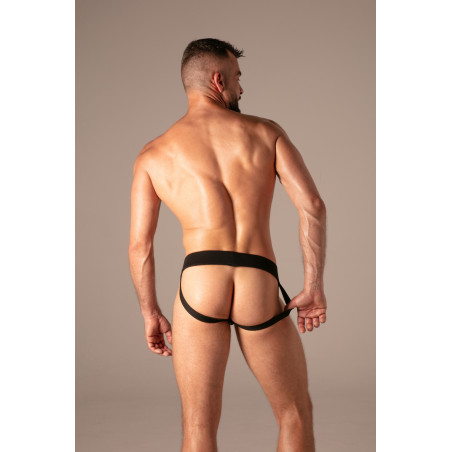 Jockstrap RIB ZIP Noir de Absolu Male