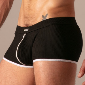 Boxer RIB ZIP Noir de Absolu Male