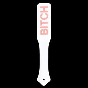 Paddle silicone BITCH 31cm Blanc-rose