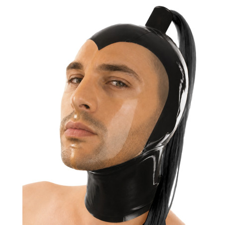 Cagoule en latex BLACKTAIL Noire de LateXcite