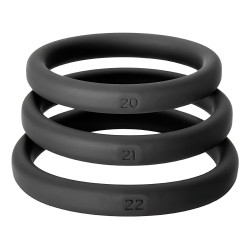 Lot 3 Cockrings Silicone XACT-FIT L-XL