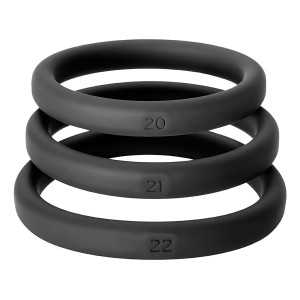 Lot 3 Cockrings Silicone XACT-FIT L-XL