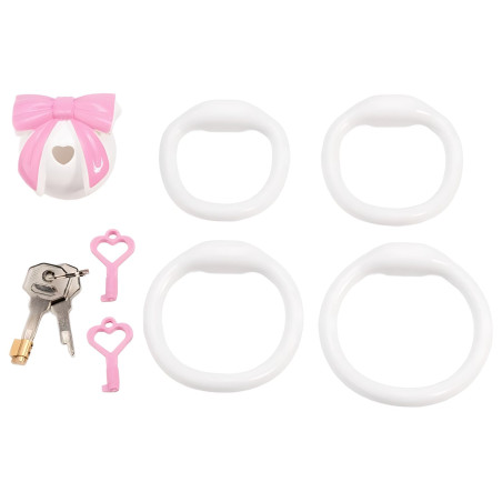 Cage de chasteté blanche BOWIS 5 x 3 cm de CockLock