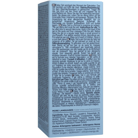 Gel retardant DELAY GEL 50ml de MISTER SIZE