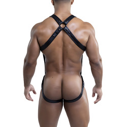 Ensemble Harnais + Jock PLUTONE Noir-Rouge de Sparta's Harness 2