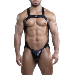 Ensemble Harnais + Jock PLUTONE Noir de Sparta's Harness