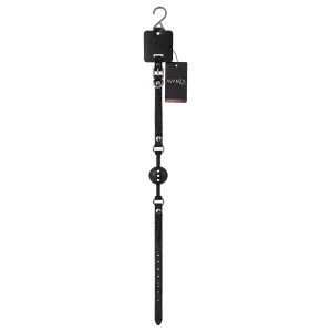 Bâillon-boule Motif Croco FEROS Noir de Avanza