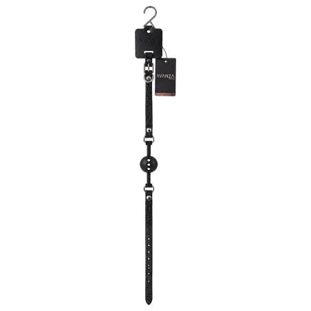 Bâillon-boule Motif Croco FEROS Noir de Avanza