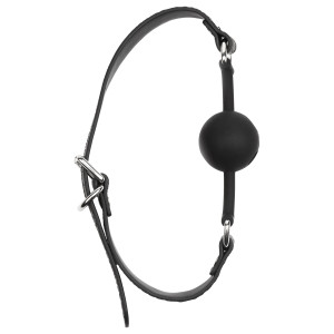 Bâillon-boule Motif Croco FEROS Noir de Avanza