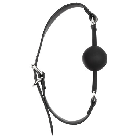 Bâillon-boule Motif Croco FEROS Noir de Avanza
