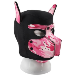 Masque Puppy DOG ON Noir et Rose camouflage