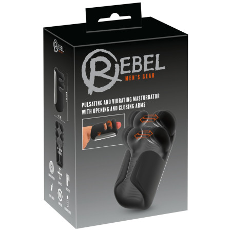 Masturbateur Vibrant OPEN CLOSE Effet Tapotement de Rebel Men's Gear