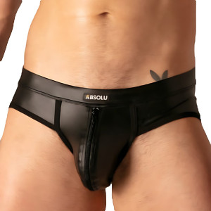 Slip avec Zip MASTER Noir de Absolu Male