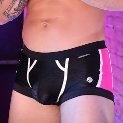 Boxer HEATWAVE Noir-Rose neon de Breedwell