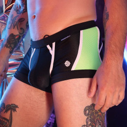 Boxer HEATWAVE Noir-vert neon de Breedwell