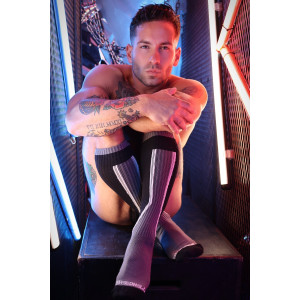 Chaussettes hautes HEATWAVE Noir-Gris de Breedwell