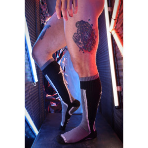 Chaussettes hautes HEATWAVE Noir-Gris de Breedwell