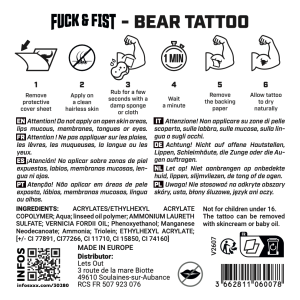 Tatouage temporaire BEAR de Fuck & Fist