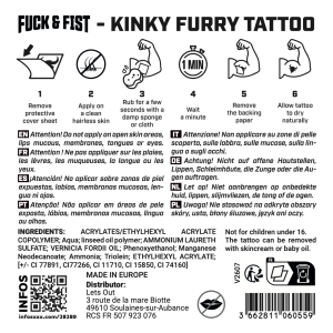 Tatouage temporaire KINKY FURRY de Fuck & Fist