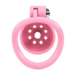 Cage de chasteté courte ROUND LOCK Rose de CockLock 2