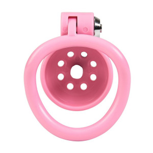 Cage de chasteté courte ROUND LOCK Rose de CockLock