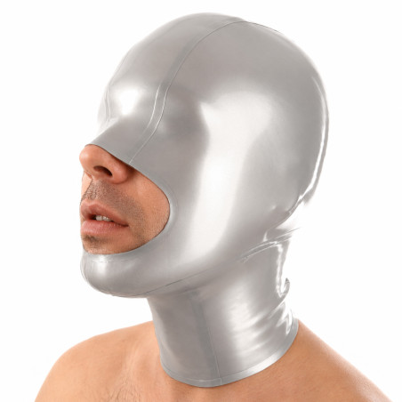 Cagoule en latex BLINDUNITE Grise de LateXcite