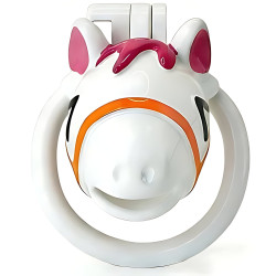 Cage de chasteté EQUIX 6 x 3 cm Blanche de CockLock 2