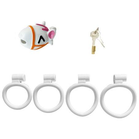 Cage de chasteté EQUIX 6 x 3 cm Blanche de CockLock