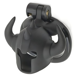 Cage de chasteté CASKAUR Noire 5 x 3 cm par CockLock