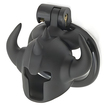 Cage de chasteté CASKAUR Noire 5 x 3 cm par CockLock