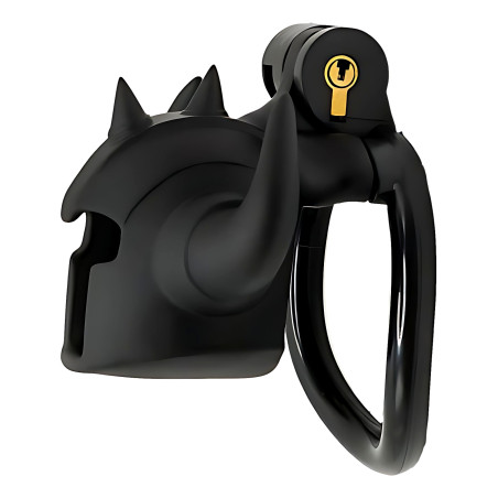 Cage de chasteté CASKAUR Noire 5 x 3 cm par CockLock