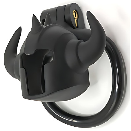 Cage de chasteté CASKAUR Noire 5 x 3 cm par CockLock