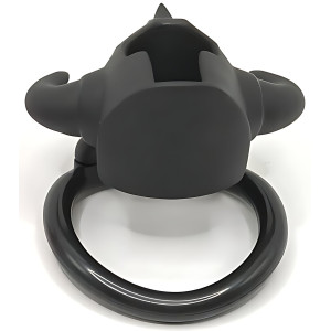 Cage de chasteté CASKAUR Noire 5 x 3 cm par CockLock