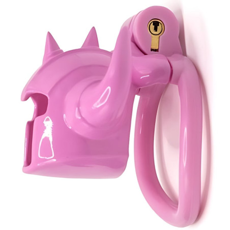 Cage de chasteté CASKAUR Rose 5 x 3 cm par CockLock