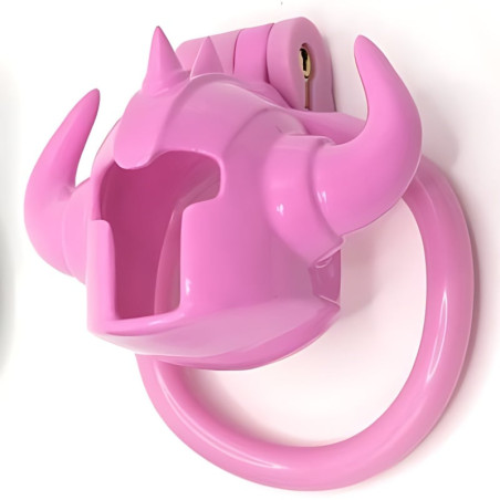 Cage de chasteté CASKAUR Rose 5 x 3 cm par CockLock