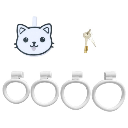 Cage de chasteté plate KITT-IN Blanche de CockLock