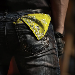 Foulard Bandana HANKY CODE 58 x 58 cm Jaune