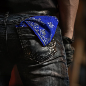 Foulard Bandana HANKY CODE 58 x 58 cm Bleu