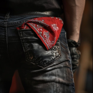 Foulard Bandana HANKY CODE 58 x 58 cm Rouge