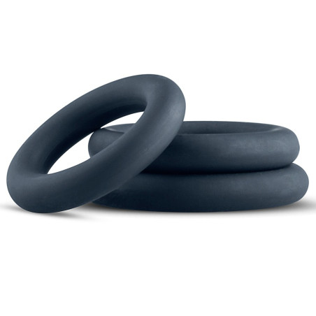 3 cockrings en silicone de Boners 9mm
